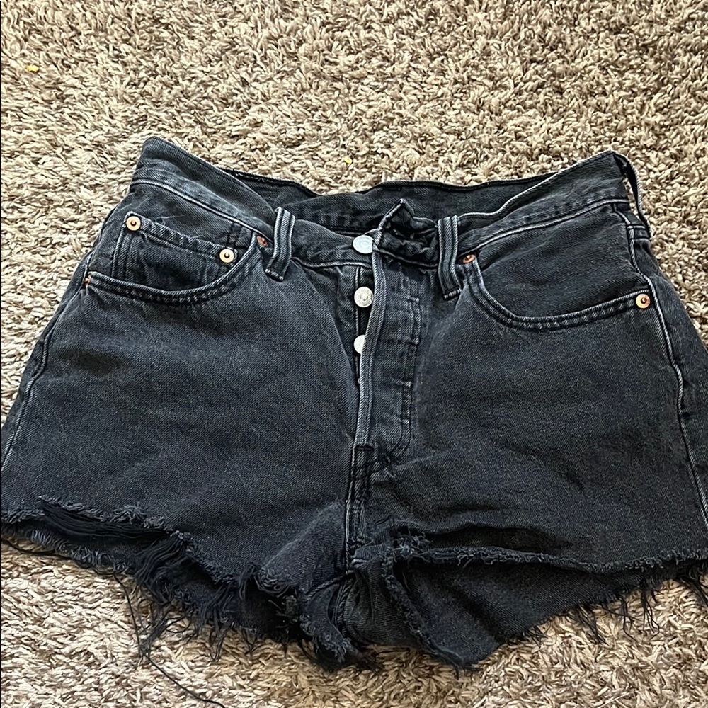 Black Denim Women's Levi Shorts